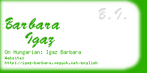 barbara igaz business card